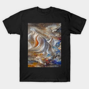 Abstract, Marble, Watercolor, Colorful, Vibrant Colors, Textured Painting, Texture, Gradient, Wave, Fume, Wall Art, Modern Art T-Shirt